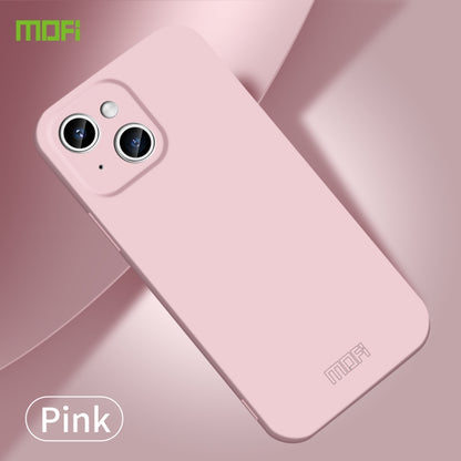 For iPhone 15 MOFI Qin Series Skin Feel All-inclusive PC Phone Case(Pink) - iPhone 15 Cases by MOFI | Online Shopping UK | buy2fix