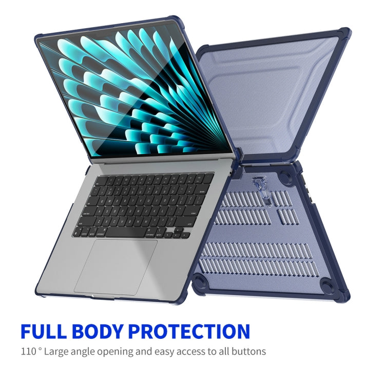 For MacBook Air 15.3 A2941 ENKAY Hat-Prince 3 in 1 Protective Bracket Case Cover Hard Shell with TPU Keyboard Film / PET Screen Protector, Version:EU(Light Blue) - MacBook Air Cases by ENKAY | Online Shopping UK | buy2fix