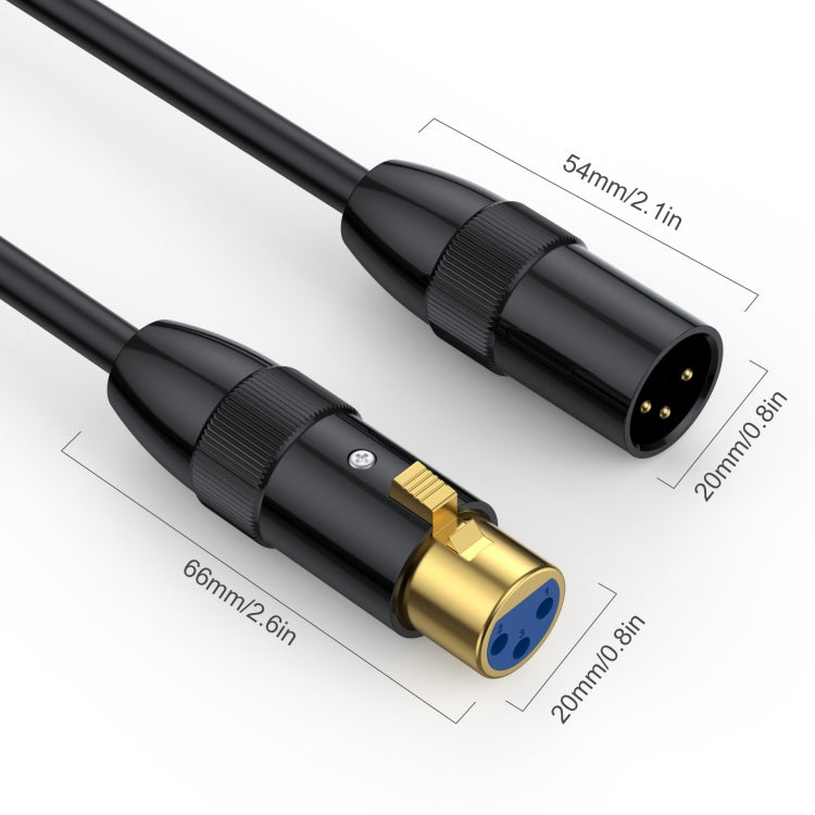 JUNSUNMAY XLR Male to Female Mic Cord 3 Pin Audio Cable Balanced Shielded Cable, Length:2m - Microphone Audio Cable & Connector by JUNSUNMAY | Online Shopping UK | buy2fix