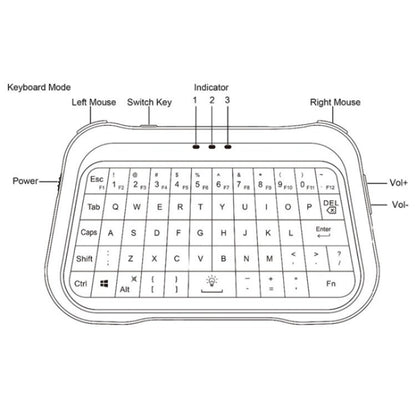 T18 Full Touch Screen 3 Colors Backlit Mute Mini Wireless Keyboard - Wireless Keyboard by buy2fix | Online Shopping UK | buy2fix