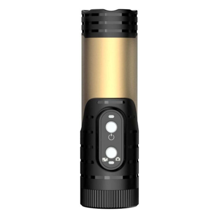 H68A HD 1080P WiFi Flashlight Waterproof Sports DV Camera Bike Motorcycle Helmet Camera(Golden) - Other Camera by buy2fix | Online Shopping UK | buy2fix