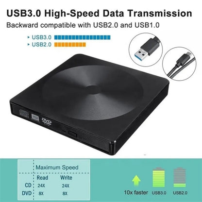 YJ895 High Speed DVD Burner Type-C Computer Laptop External Optical Drive Burner - Rewritable Drive by buy2fix | Online Shopping UK | buy2fix