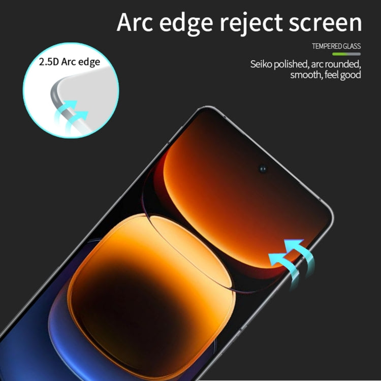 For vivo iQOO 12 MOFI 9H 2.5D Full Screen Tempered Glass Film(Black) - iQOO 12 Tempered Glass by MOFI | Online Shopping UK | buy2fix