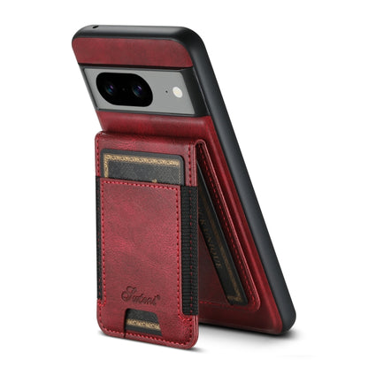 For Google Pixel 8 Pro Suteni H17 Oil Eax Leather Detachable Wallet Phone Case(Red) - Google Cases by Suteni | Online Shopping UK | buy2fix