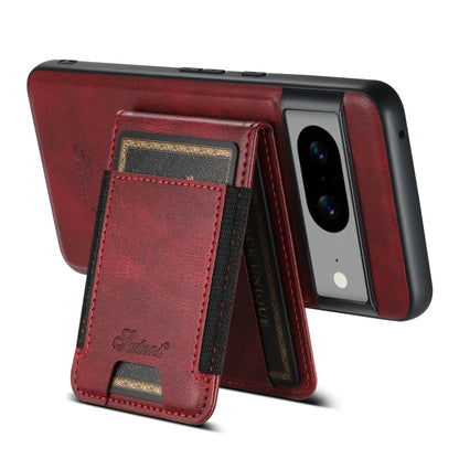 For Google Pixel 8 Pro Suteni H17 Oil Eax Leather Detachable Wallet Phone Case(Red) - Google Cases by Suteni | Online Shopping UK | buy2fix