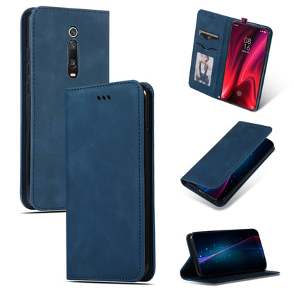 Retro Skin Feel Business Magnetic Horizontal Flip Leather Case for Xiaomi Mi 9T  / Mi 9T Pro / Redmi K20  /  K20 Pro(Navy Blue) - Xiaomi Cases by buy2fix | Online Shopping UK | buy2fix