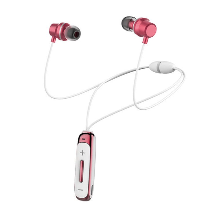 BT315 Sport Bluetooth Headset Wireless Stereo Earphone Bluetooth 4.1 Earpiece With Mic Sport Bass Magnetic Necklace Earpiece(Pink) - Sport Earphone by buy2fix | Online Shopping UK | buy2fix