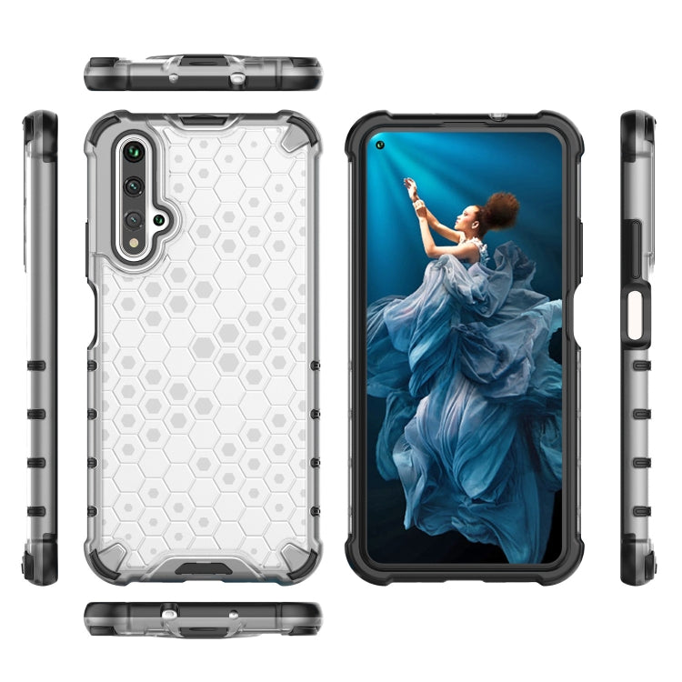 For Huawei Nova 5T Shockproof Honeycomb PC + TPU Case(White) - Mobile Accessories by buy2fix | Online Shopping UK | buy2fix