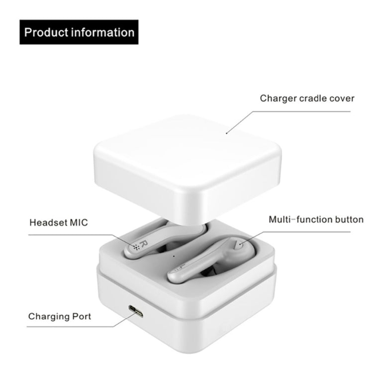 T88 Mini Touch Control Hifi Wireless Bluetooth Earphones TWS Wireless Earbuds with Charger Box(Black) - TWS Earphone by buy2fix | Online Shopping UK | buy2fix