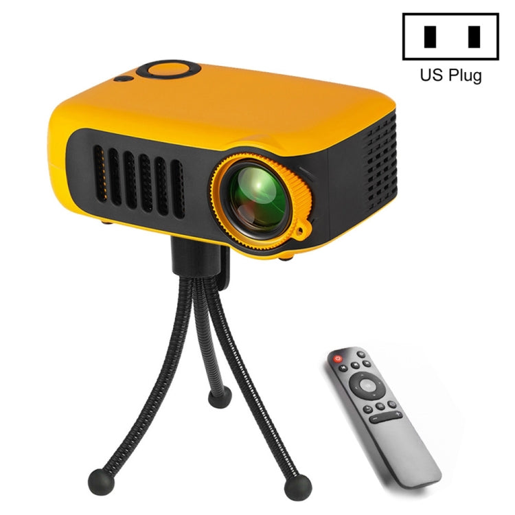 A2000 Portable Projector 800 Lumen LCD Home Theater Video Projector, Support 1080P, US Plug (Orange) - Consumer Electronics by buy2fix | Online Shopping UK | buy2fix