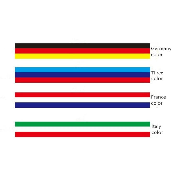 Flag Striped Car Hood Vinyl Sticker Body Decal(Tricolor) - Decorative Sticker by buy2fix | Online Shopping UK | buy2fix