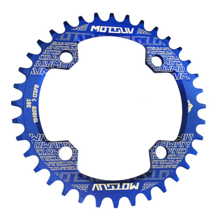 MOTSUV Narrow Wide Chainring MTB  Bicycle 104BCD Tooth Plate Parts(Blue) - Outdoor & Sports by buy2fix | Online Shopping UK | buy2fix