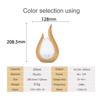 200ml Ultrasound Air Humidifier Aroma Essential Oil Diffuser 7 Colors LED Night Light Cool Mist Maker, Plug Type: UK  Plug(Deep Wood Base) - Home & Garden by buy2fix | Online Shopping UK | buy2fix