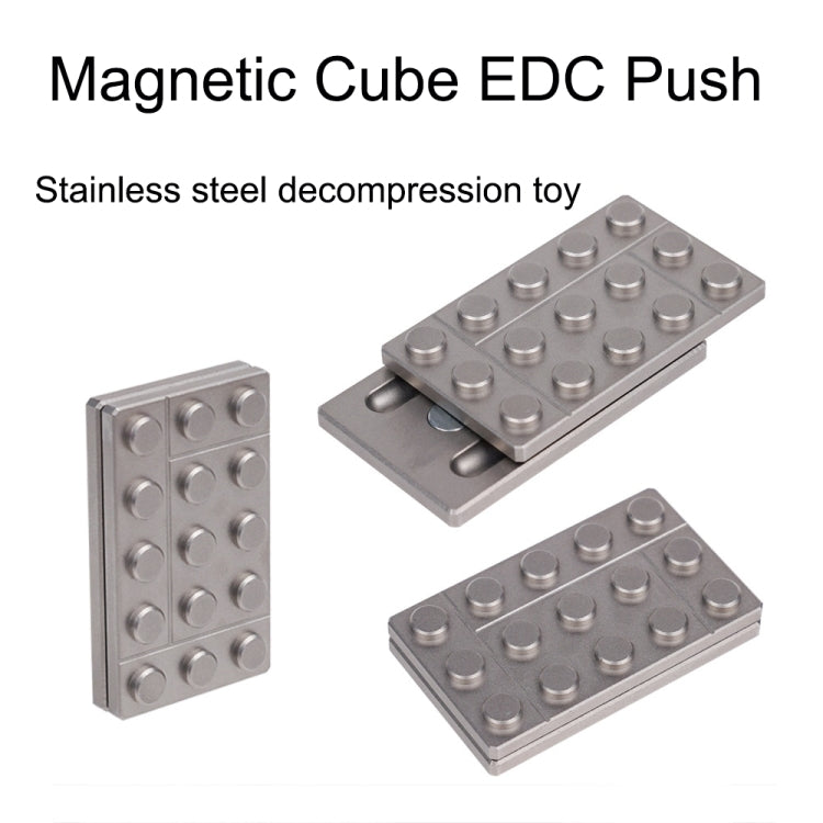 FS01 Stainless Steel Metal Magnetic Push Card Decompression Toy Fingertip Gyro, Style:C Model - Fidget Cube by buy2fix | Online Shopping UK | buy2fix