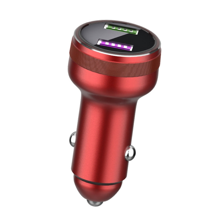 QIAKEY GX789 Dual USB Fast Charge Car Charger(Red) - In Car by QIAKEY | Online Shopping UK | buy2fix