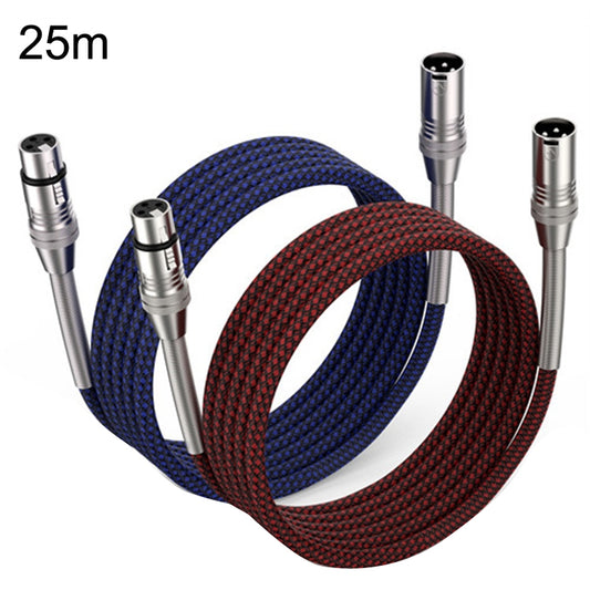 2pcs LHD010 Caron Male To Female XLR Dual Card Microphone Cable Audio Cable 25m(Red + Blue) - Consumer Electronics by buy2fix | Online Shopping UK | buy2fix