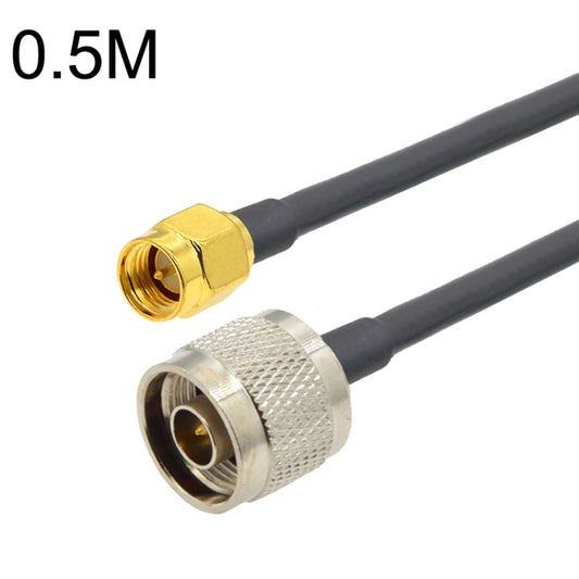 SMA Male to N Male RG58 Coaxial Adapter Cable, Cable Length:0.5m - Connectors by buy2fix | Online Shopping UK | buy2fix