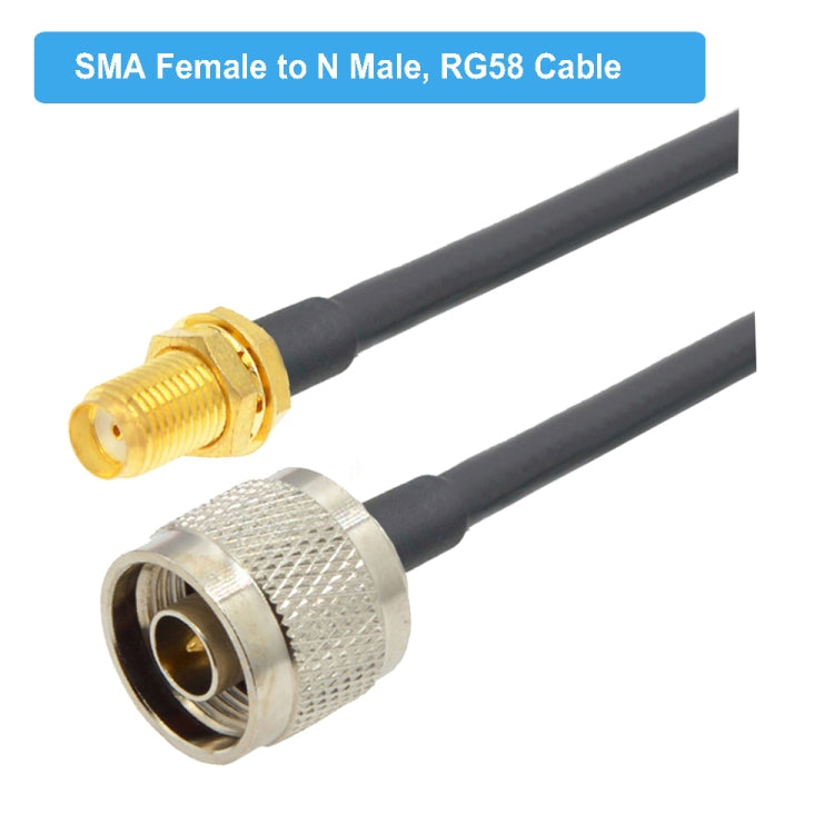 SMA Female To N Male RG58 Coaxial Adapter Cable, Cable Length:0.5m - Connectors by buy2fix | Online Shopping UK | buy2fix