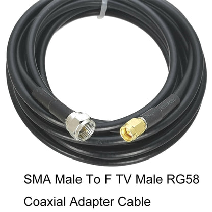 SMA Male To F TV Male RG58 Coaxial Adapter Cable, Cable Length:10m - Connectors by buy2fix | Online Shopping UK | buy2fix