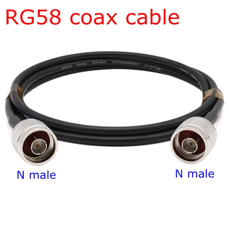 N Male To N Male RG58 Coaxial Adapter Cable, Cable Length:1m - Connectors by buy2fix | Online Shopping UK | buy2fix