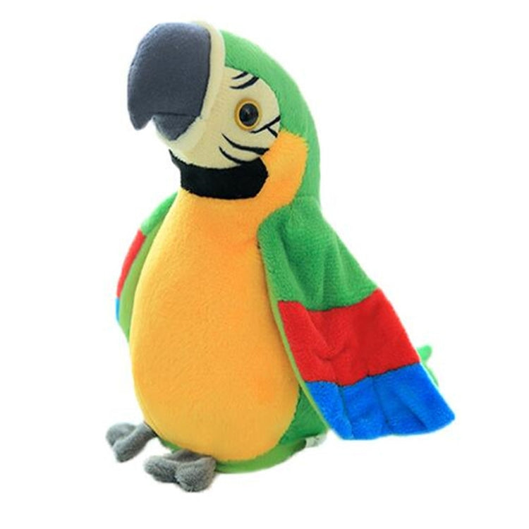 Plush Toy Parrots Recording Talking Parrots Will Twist the Fan Wings Children Toys, Size:Height 18cm(Green) - Toys & Hobbies by buy2fix | Online Shopping UK | buy2fix