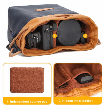 S.C.COTTON Camera Lens Protection Bag Liner Bag Waterproof Camera Storage Bag, Size: M(Black) - Camera Accessories by S.C.COTTON | Online Shopping UK | buy2fix