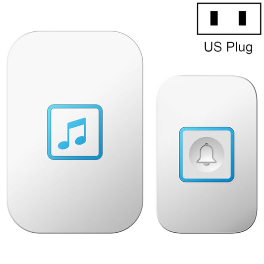 CACAZI A86 Electronic Music Remote Control Doorbell One For One AC Wireless Doorbell, Style:US Plug(White) - Wireless Doorbell by CACAZI | Online Shopping UK | buy2fix