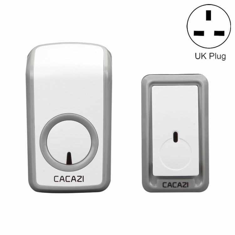 CACAZI W-899 Smart Home Wireless Doorbell Remote Control Doorbell, Style:UK Plug - Wireless Doorbell by CACAZI | Online Shopping UK | buy2fix