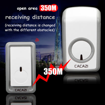 CACAZI W-899 Smart Home Wireless Doorbell Remote Control Doorbell, Style:EU Plug - Wireless Doorbell by CACAZI | Online Shopping UK | buy2fix