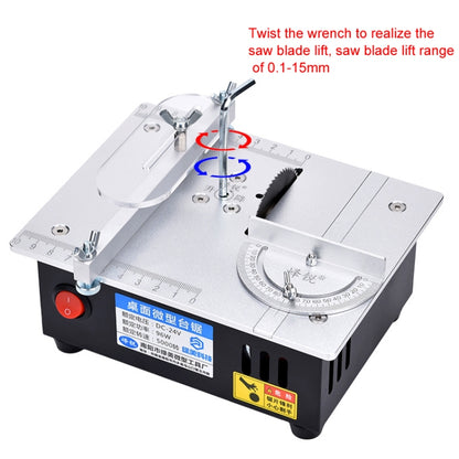 S3  96W Liftable Table Mini Table Saw Aluminum Cutting Machine,Spec: Black Standard(EU Plug) - Electric Saws & Accessories by buy2fix | Online Shopping UK | buy2fix