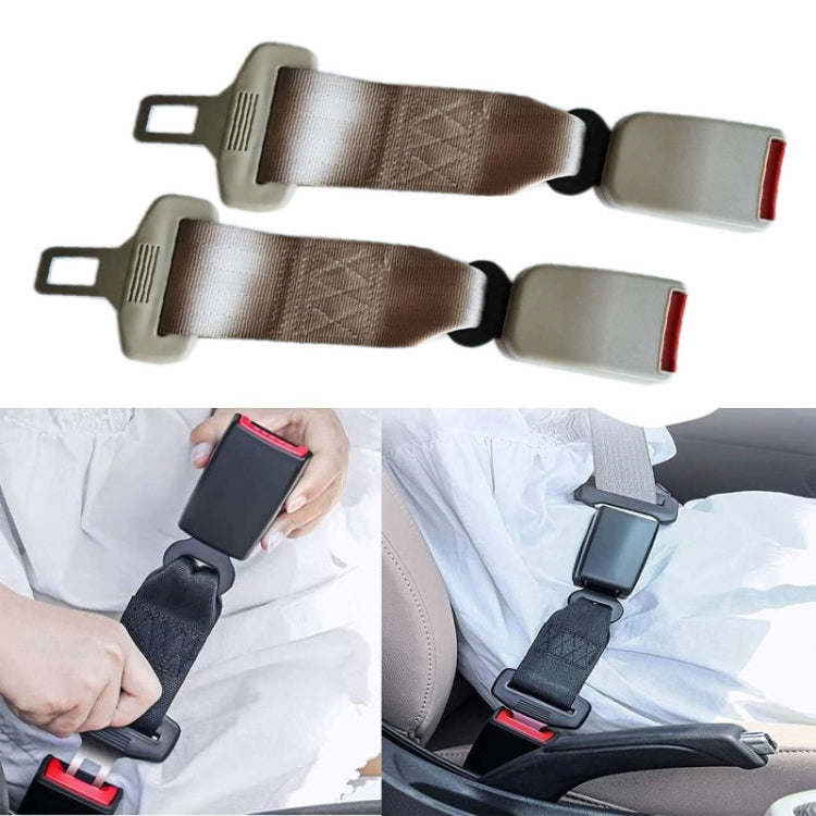 2 PCS Child And Pregnant Woman Car Seat Belt Extender, Length:23cm(Beige) - In Car by buy2fix | Online Shopping UK | buy2fix