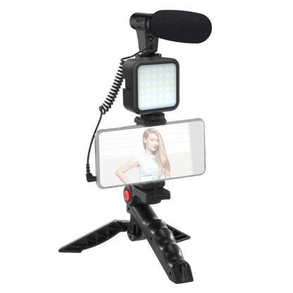 KIT-01LM 3 in 1 Video Shooting LED Light Portable Tripod Live Microphone, Specification:Battery Models - Consumer Electronics by buy2fix | Online Shopping UK | buy2fix