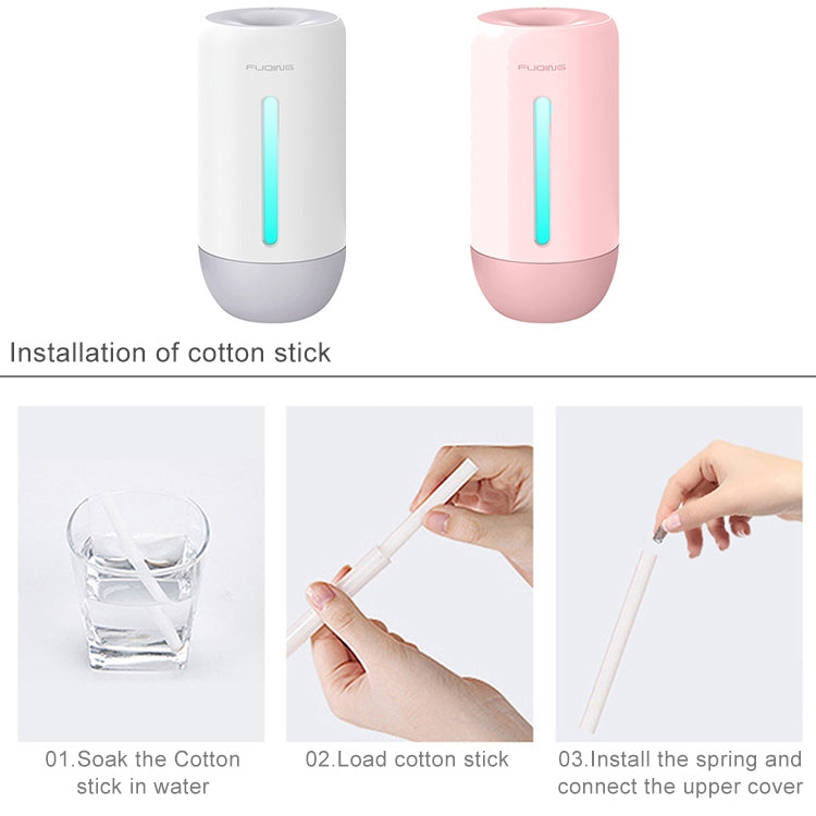 FUQINS Water Cup Mini Air Humidifier USB Colorful Night Light Car Home Silent Aromatherapy Diffuser(White) - Home & Garden by buy2fix | Online Shopping UK | buy2fix