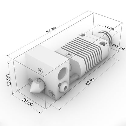 Anet ET4 Hot-end Extrusion Head Adaptor with Heating Rod Thermistor 3D Printer Extrusion Head Kit(As Show) - Consumer Electronics by buy2fix | Online Shopping UK | buy2fix