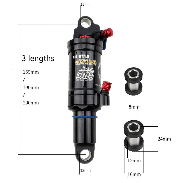 DNM  AOY36RC Mountain Bike Shock Absorber Soft Tail Bike Rear Shock Absorber, Size:190x50mm(With 24 mm Bushing) - Others by DNM | Online Shopping UK | buy2fix