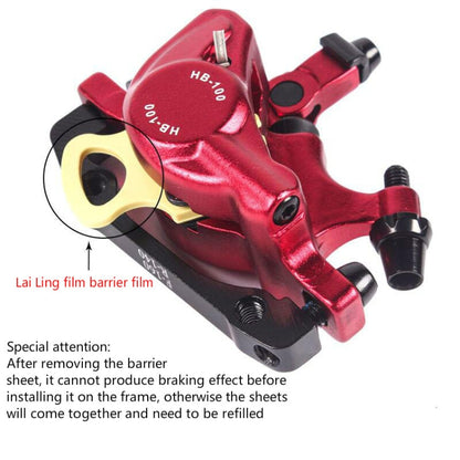 ZOOM HB100 Mountain Bike Hydraulic Brake Caliper Folding Bike Cable Pull Hydraulic Disc Brake Caliper, Style:Front and Rear(Red) - Bicycle Brake Parts by Zoom | Online Shopping UK | buy2fix