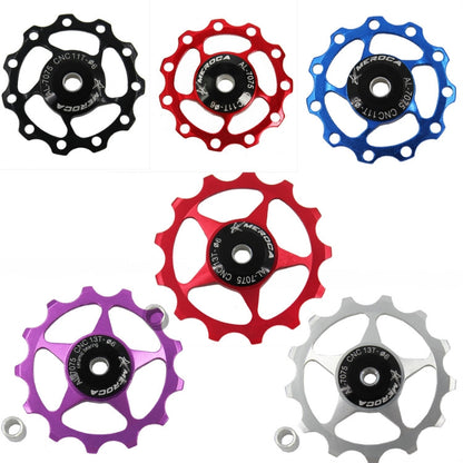 4 PCS MEROCA Metal Bearings Mountain Bike Road Bike Rear Derailleur Guide Wheel 11T/13T Guide Wheel, Specification:11T, Color:Electroplating Colorful - Outdoor & Sports by MEROCA | Online Shopping UK | buy2fix