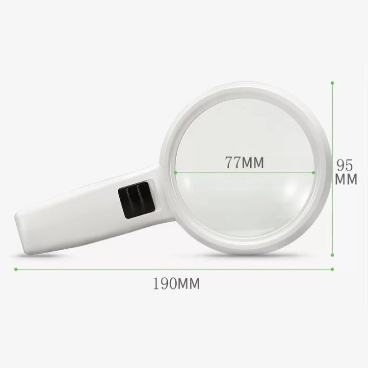 Handheld High-definition Lens with LED Light Reading and Maintenance Magnifying Glass for the Elderly, Style:95mm 10 Times - Consumer Electronics by buy2fix | Online Shopping UK | buy2fix