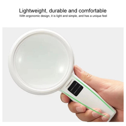 Handheld High-definition Lens with LED Light Reading and Maintenance Magnifying Glass for the Elderly, Style:110mm 30 Times Double Lens - Consumer Electronics by buy2fix | Online Shopping UK | buy2fix