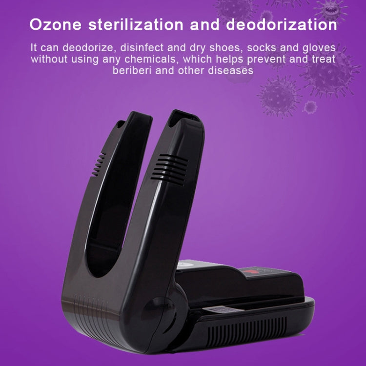 Intelligent Electric Shoes Dryer Sterilization Anion Ozone Sanitiser Telescopic Adjustable Deodorization Drying Machine, CN Plug(Black) - Home & Garden by buy2fix | Online Shopping UK | buy2fix