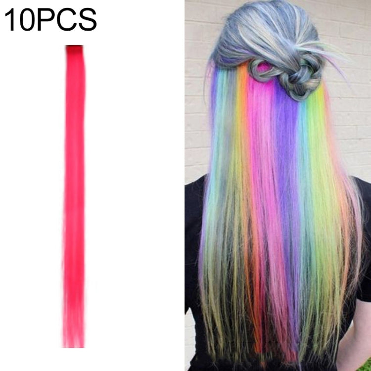 10 PCS Chemical Fiber Wig One-Step Gradient Color Single Card Wig, Stretched Length:24inches(43#) - Wigs by Alileader | Online Shopping UK | buy2fix