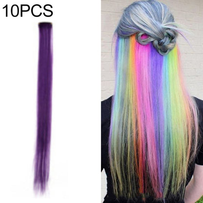 10 PCS Chemical Fiber Wig One-Step Gradient Color Single Card Wig, Stretched Length:24inches(22#) - Wigs by Alileader | Online Shopping UK | buy2fix