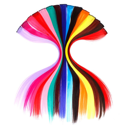 10 PCS Chemical Fiber Wig One-Step Gradient Color Single Card Wig, Stretched Length:24inches(26#) - Wigs by Alileader | Online Shopping UK | buy2fix