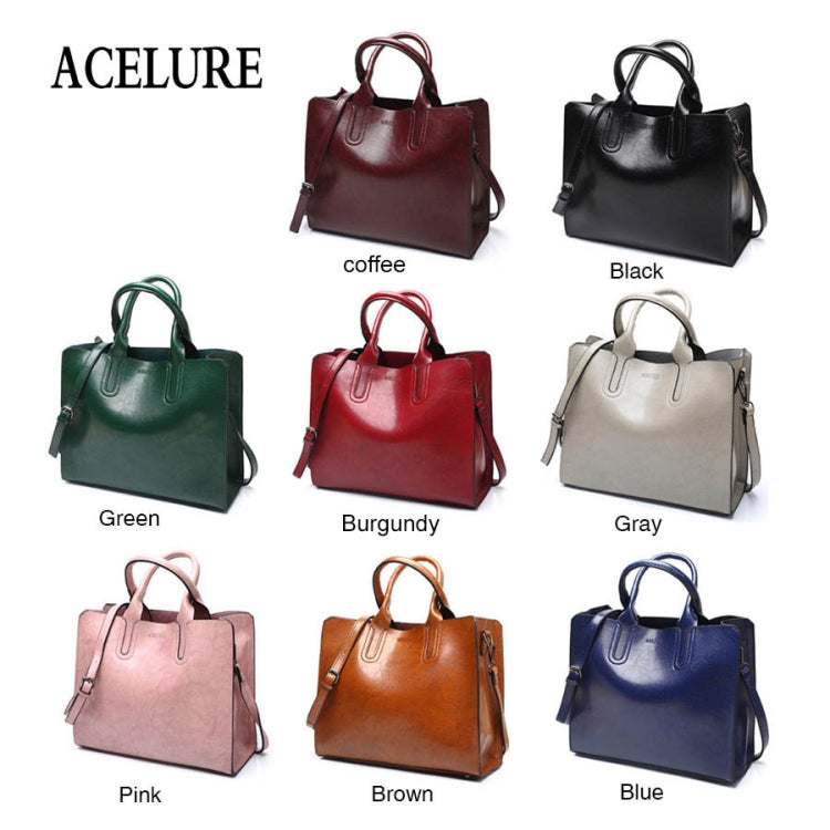 Leather Handbags Big Women Bag Casual Female Bags Trunk Tote Shoulder Bag Ladies Large Bolsos, Color:Brown - Home & Garden by buy2fix | Online Shopping UK | buy2fix