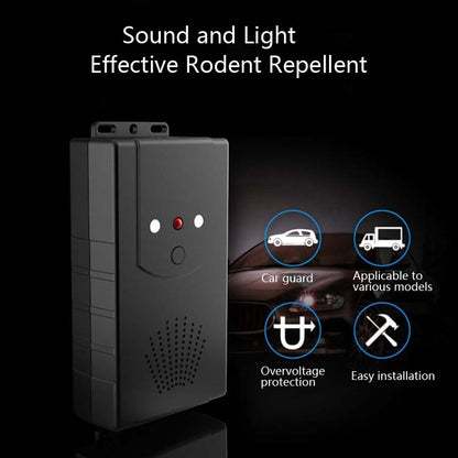 Ultrasonic Car Repeller Car Engine Compartment Electronic Repeller Micro-Light Wave Insect Repellent, Specification:DC(Black) - In Car by buy2fix | Online Shopping UK | buy2fix