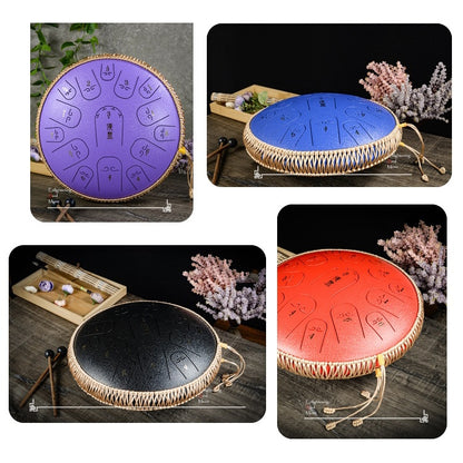 15-Tone Ethereal Drum 14-Inch Steel Tongue Drum Hollow Drum Sanskrit Drummer Disc(Blue) - Percussion Instruments by buy2fix | Online Shopping UK | buy2fix