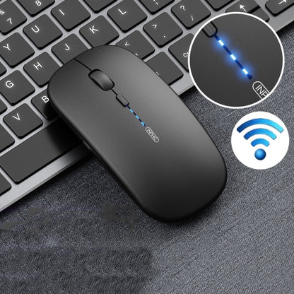 Inphic PM1 Office Mute Wireless Laptop Mouse, Style:Battery Display(Magic Black) - Computer & Networking by Inphic | Online Shopping UK | buy2fix