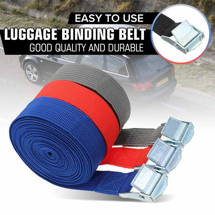 Car Tension Rope Luggage Strap Belt Auto Car Boat Fixed Strap with Alloy Buckle,Random Color Delivery, Size: 25mm x 5m - Roof Racks by buy2fix | Online Shopping UK | buy2fix