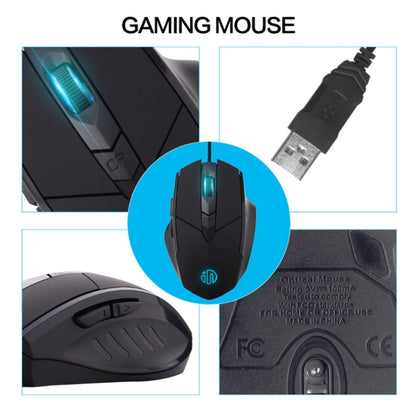 Inphic PW1 Game Mute Macro Definition Illuminated Wired Mouse, Cable Length: 1.5m(Black Business Version) - Computer & Networking by Inphic | Online Shopping UK | buy2fix