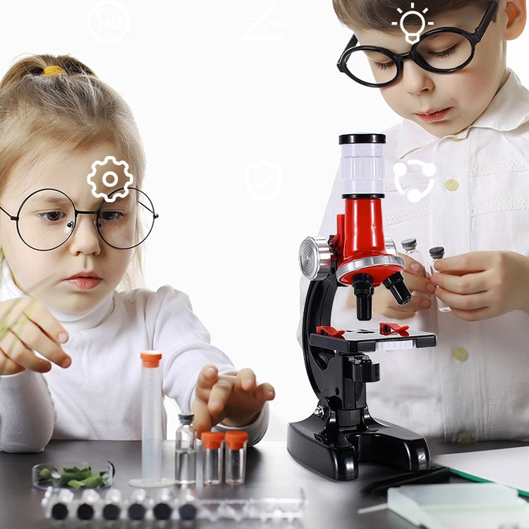 HD 1200 Times Microscope Toys Primary School Biological Science Experiment Equipment Children Educational Toys(Red) - Consumer Electronics by buy2fix | Online Shopping UK | buy2fix